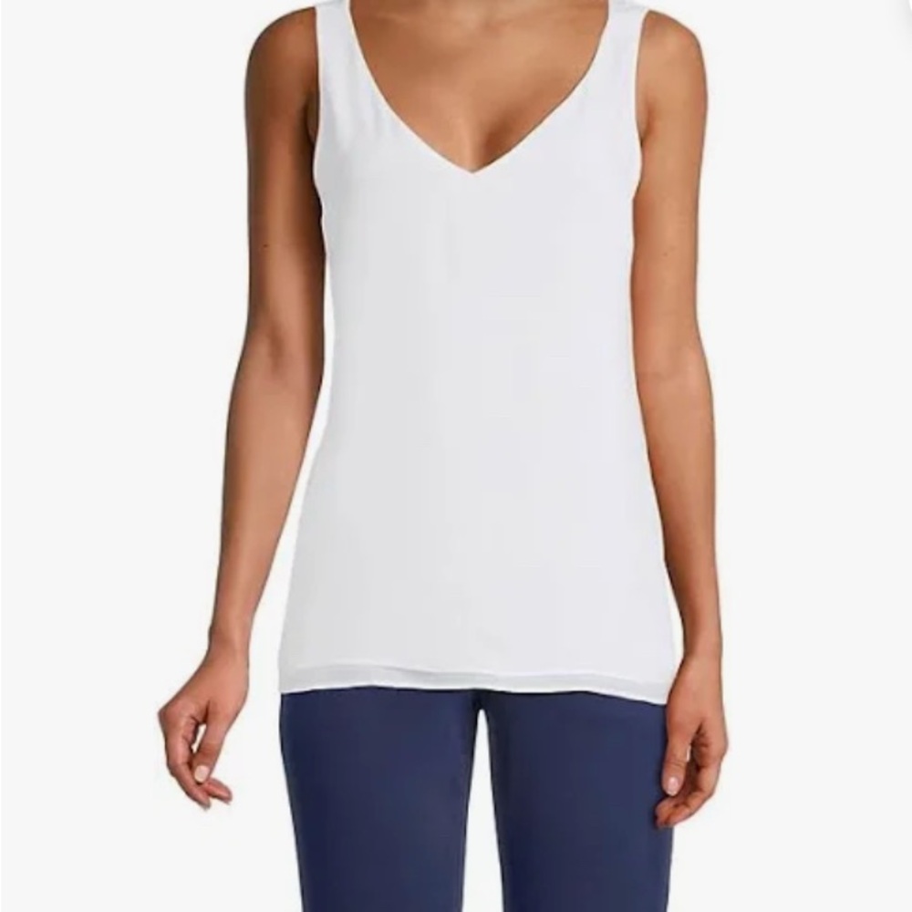 Lilly Pulitzer White V-Neck Tank Top